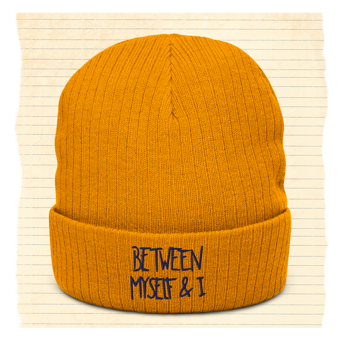 between myself & I beanie