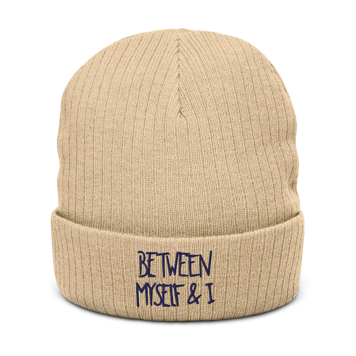 between myself & I beanie