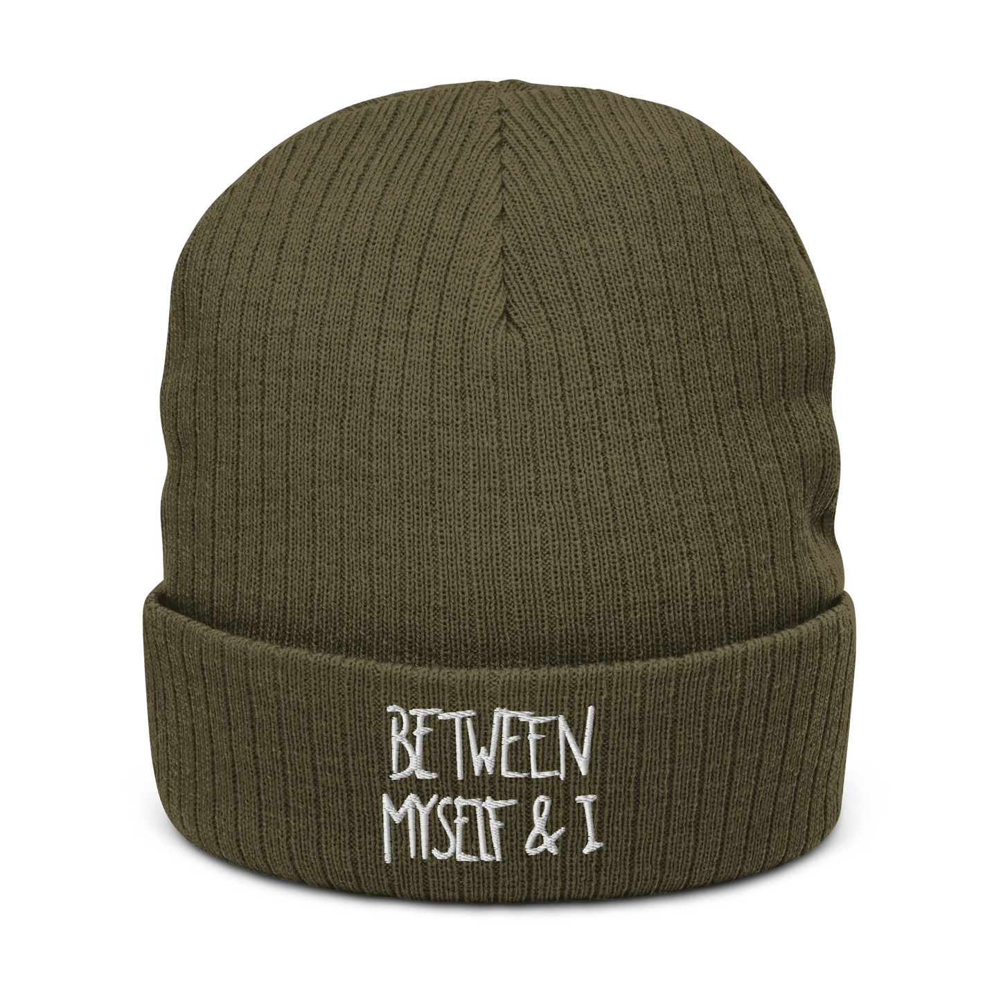 between myself & I beanie